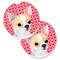 "Caroline's Treasures Chihuahua Hearts Love & Valentine's Day Portrait Set of 2 Cup Holder Car Coasters SS4474CARC, 2.56, Multicolor"